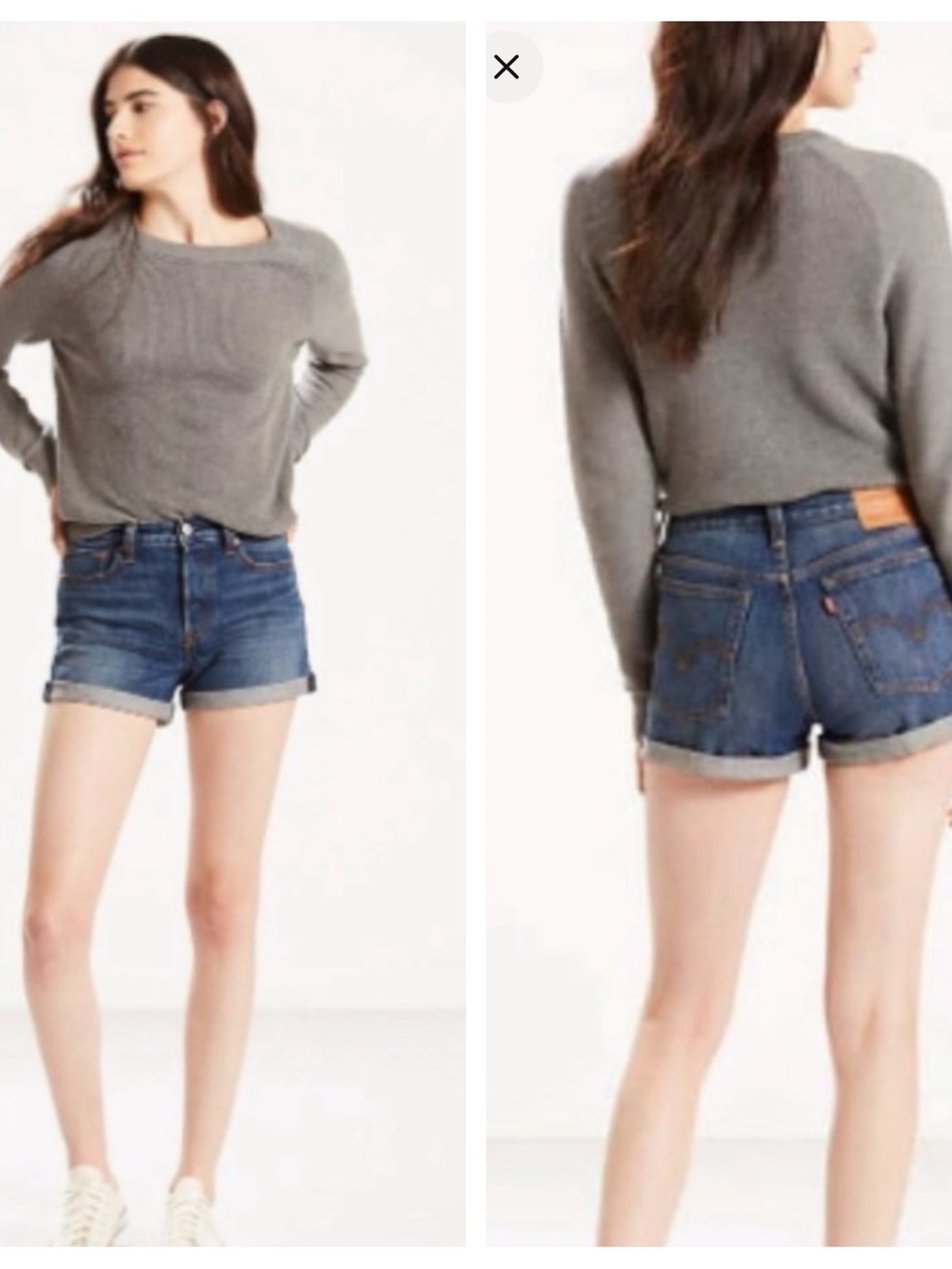 Levi’s Wedgie Fit White Oak Cone Denim Shorts 27